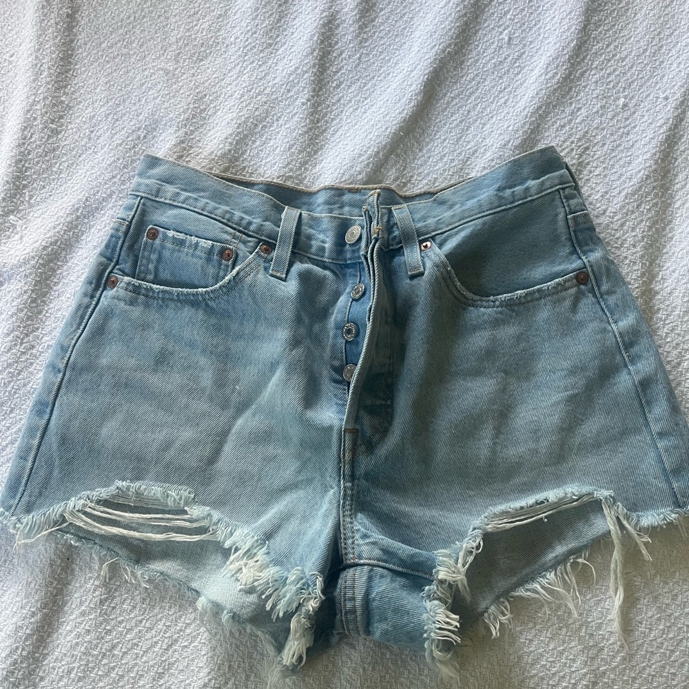 Light Blue Denim Women's Shorts